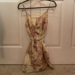 Charlotte Russe floral print satin mini dress size S